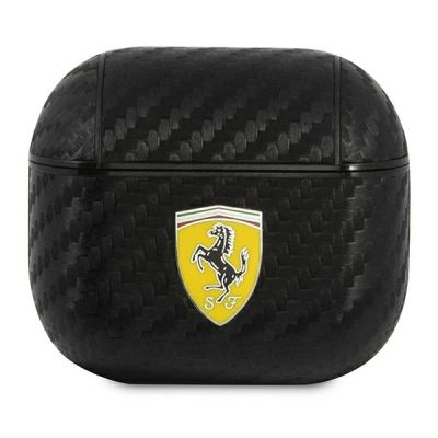 Etui Ferrari On Track PU Carbon na AirPods 3 - czarne