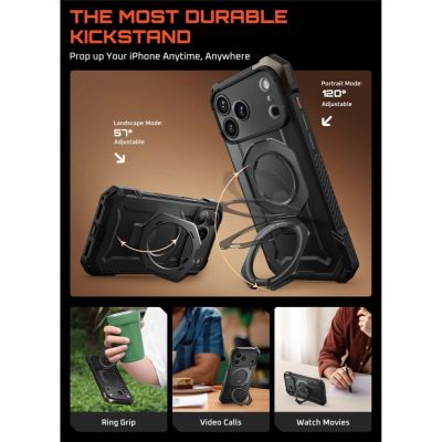 4. Etui Supcase UB Grip Mag MagSafe na iPhone 17 Pro Max - czarne