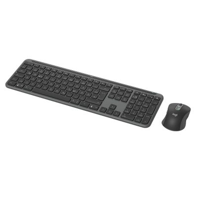 2. Logitech MK950 Signature for Business klawiatura Dołączona myszka Biuro RF Wireless + Bluetooth QWERTZ Niemiecki Grafitowy