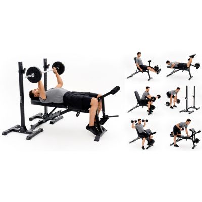 18. ZIPRO SUPERSET Regulowana ławka treningowa Regulowane oparcie Regulowany fotel Siłownia, Dom Czarny