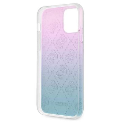 7. Etui Guess 4G 3D Pattern Collection na iPhone 12 Pro Max - niebiesko-różowe