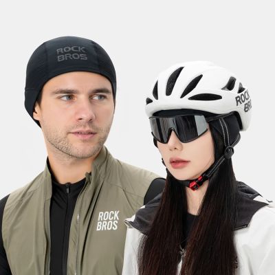 6. Czapeczka rowerowa Rockbros LF25956 dzianinowa bezszwowa - czarna