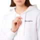 4. Bluza damska Champion Full Zip Hoodie Sweatshirt biała 118406 WW001