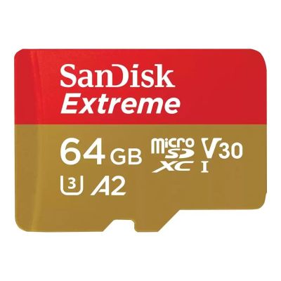 2. Karta pamięci MicroSDXC SanDisk EXTREME 64GB 170/80 MB/s A2 C10 V30 UHS-I U3