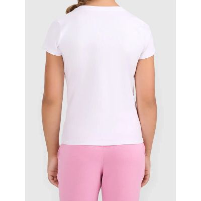 2. T-shirt bawełniany dziewczęcy 4F 4FJWMM00TTSHF3615-10S