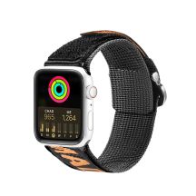 Dux Ducis Strap (Outdoor Version) pasek Apple Watch Ultra, SE, 9, 8, 7, 6, 5, 4, 3, 2, 1 (49, 45, 44, 42 mm) nylonowa opaska bransoleta czarno-pomarańczowy