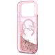 7. Etui Karl Lagerfeld Liquid Glitter Karl Script Logo MagSafe na iPhone 17 Pro - różowe