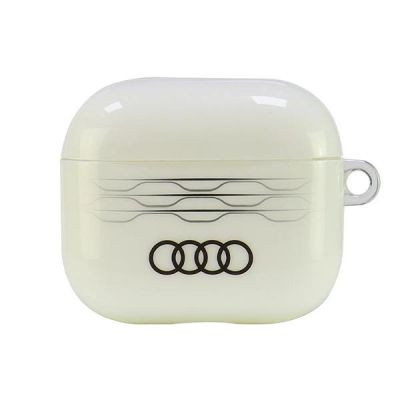Etui Audi IML Geometric Pattern na AirPods 3 - białe