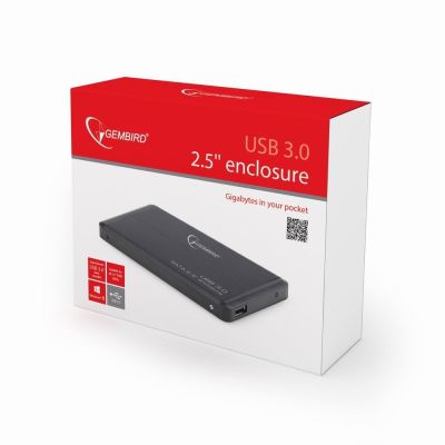 3. Obudowa GEMBIRD EE2-U3S-2 (2.5"; USB 3.0; Aluminium; kolor czarny)