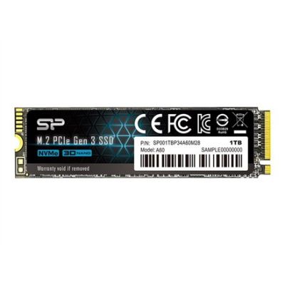 3. Dysk SSD Silicon Power A60 1TB M.2 PCIe NVMe Gen3x4 TLC 2200/1600 MB/s (SP001TBP34A60M28)