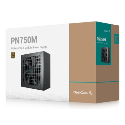 12. Zasilacz DeepCool PN750M 80+Gold (Modular Cable) EU PLUG ATX 3.1 (R-PN750M-FC0B-JGEU)