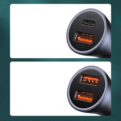 14. Baseus Golden Contactor Pro szybka ładowarka samochodowa USB Typ C / USB 40 W Power Delivery 3.0 Quick Charge 4+ SCP FCP AFC + kabel USB Typ C - Lightning szary (TZCCJD-B0G)