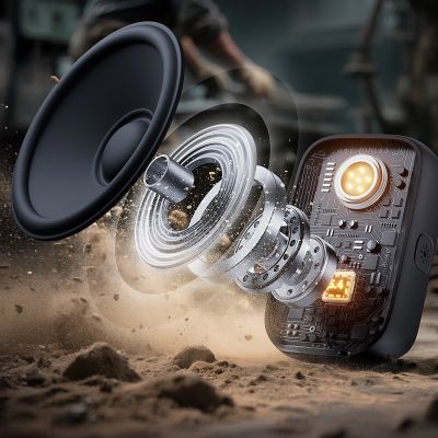 9. Głośnik Bluetooth Joyroom Maya JR-MS03 przenośny z wbudowaną latarką odporny - żółty