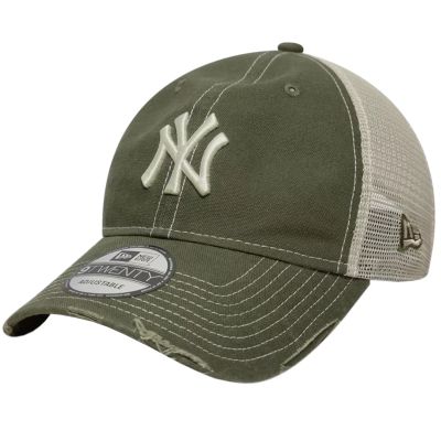 New Era 9TWENTY Trucker MLB Cotton Canvas New York Yankees Cap 60856386 Zielone OSFM