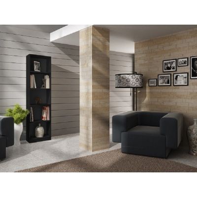 4. REGAŁ NA KSIĄŻKI 40 CM CZARNY