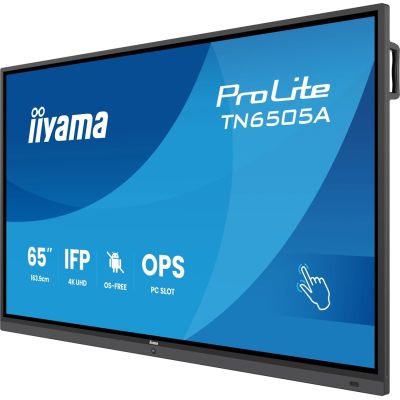 7. iiyama TN6505A-B1AG signage display Interaktywny płaski panel 163,8 cm (64.5") 500 cd/m2 4K Ultra HD Czarny Ekran dotykowy