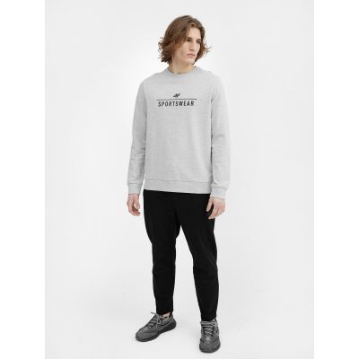 6. Bluza 4F M 4FSS23TSWSM349 chłodny jasny szary melanż