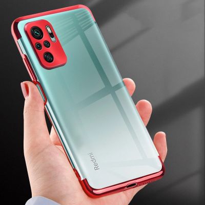 7. Clear Color case żelowy pokrowiec etui z metaliczną ramką Xiaomi Redmi Note 10 5G / Poco M3 Pro niebieski