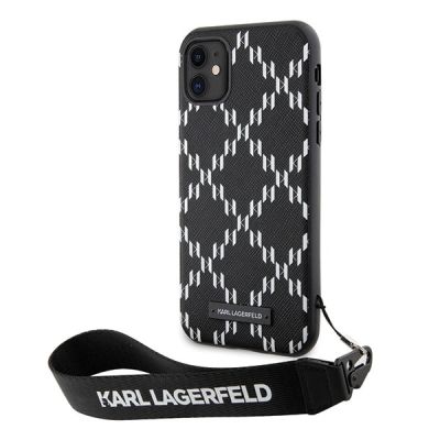 2. Etui Karl Lagerfeld Monogram Losange Saffiano na iPhone 11 / Xr - czarne