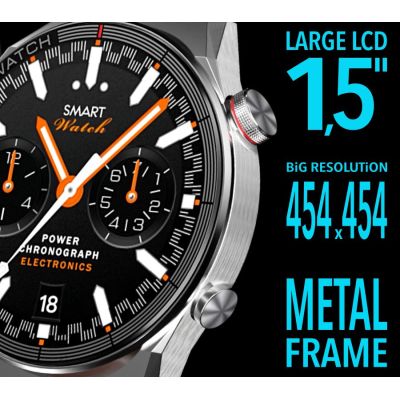 5. Smartwatch Rubicon RNCE99 Black Metal + Silicon SMARUB194