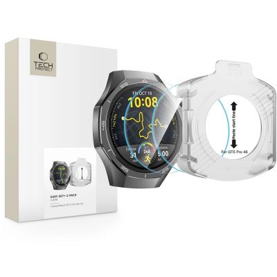Szkło hartowane Tech-Protect Easy Set+ 2-pack na Huawei Watch GT 5 Pro 46 mm - przezroczyste