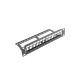 4. LANBERG PATCH PANEL PUSTY 12 PORT 1U 10" Z ORGANIZEREM DO MODUŁÓW KEYSTONE CZARNY PPKS-9112-B