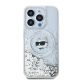 2. Etui Karl Lagerfeld Liquid Glitter Choupette Head MagSafe na iPhone 14 Pro Max - przezroczyste