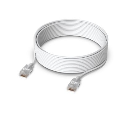2. Ubiquiti UACC-Cable-Patch-EL-12M-W kabel sieciowy Półprzezroczysty, Biały Cat6
