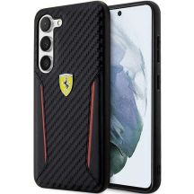 Etui Ferrari Carbon Contrast Edges na Samsung Galaxy S23+ - czarne