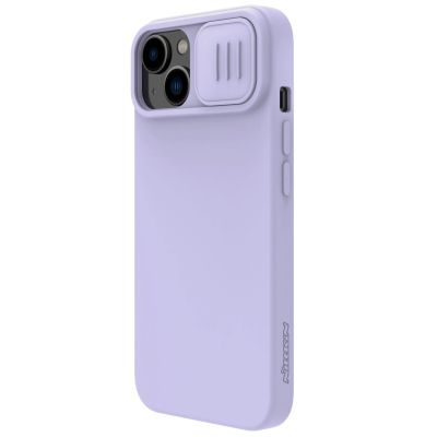 6. Nillkin CamShield Silky Silicone Case etui iPhone 14 Plus pokrowiec z osłoną na aparat fioletowy