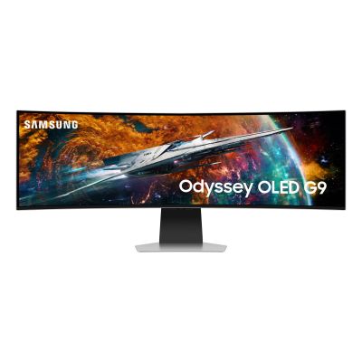 Samsung G95SC monitor komputerowy 124,5 cm (49") 5120 x 1440 px Dual QHD OLED Srebrny
