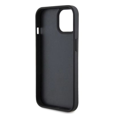 7. Etui Karl Lagerfeld Leather Monogram Hot Stamp Metal Logo na iPhone 15 / 14 / 13 6.1" - czarne