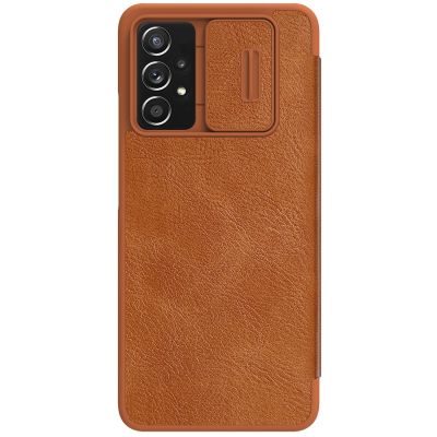 2. Nillkin Qin skórzana kabura etui Samsung Galaxy A73 brązowy