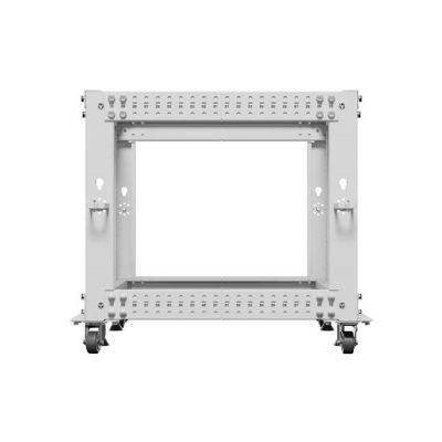 13. Otwarty Rack 19" 9U 600x600-1100 regulowany szary Lanberg