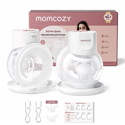 Momcozy S12 Pro Quick White Double Pack | Laktator muszlowy | Bezprzewodowy, podwójny, kolor biały