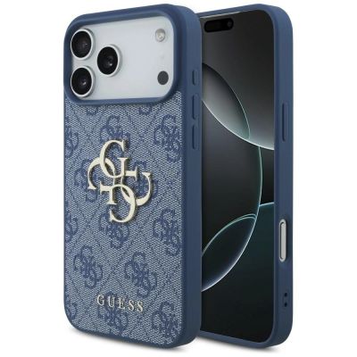 Etui Guess 4G Big Logo na iPhone 17 Pro Max / 18 Pro Max - niebieskie