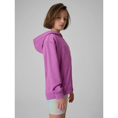 6. Bluza dresowa loose z kapturem dziewczęca 4F 4FJRSS26TSWSF2902-51S