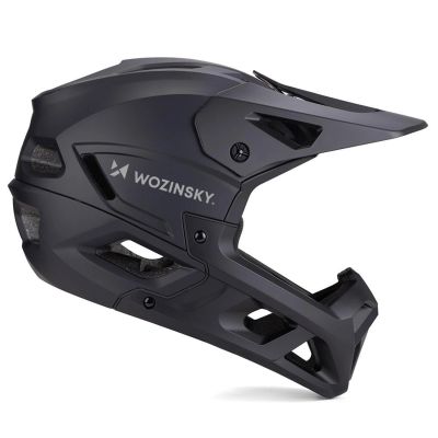 4. Kask rowerowy fullface Wozinsky z odpinanym daszkiem 57-59 cm - czarny