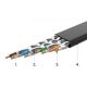 9. Ugreen kabel sieciowy internetowy Ethernet patchcord U/FTP Cat. 7 10Gb/s płaski 0.5m czarny (NW106)