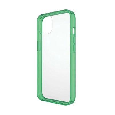 4. Etui PanzerGlass ClearCase antybakteryjne z certyfikatem Military Grade na iPhone 13 / 14 / 15 - przezroczysto-zielone