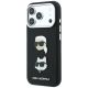 3. Etui Karl Lagerfeld Saffiano Karl&Choupette Heads Pins Strap Logo na iPhone 18 Pro / 17 Pro - czarne