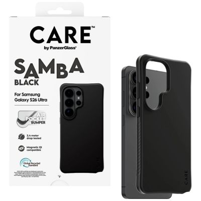 4. Etui CARE by PanzerGlass Samba Black Qi na Samsung Galaxy S26 Ultra - czarne