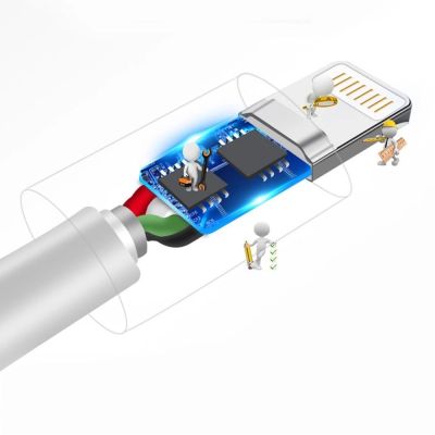 5. Dudao przewód kabel USB / Lightning 3A 1m biały (L1L white)