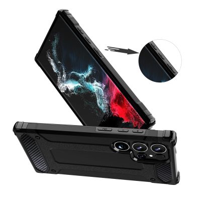 5. Hybrid Armor etui na Samsung Galaxy S25 Ultra pancerny hybrydowy pokrowiec - czarne