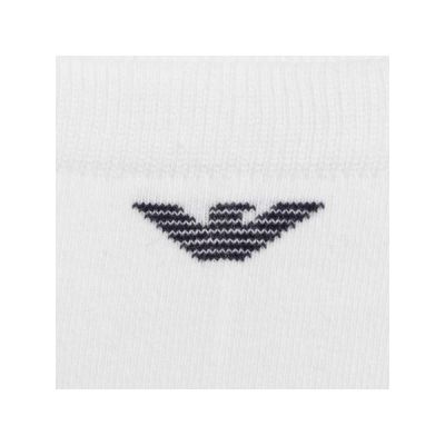 2. Emporio Armani skarpety stopki Calza bawełna białe wygodne 3-Pack