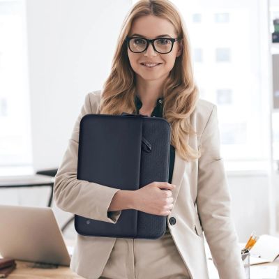 12. Torba Tech-Protect Sleeve na laptopa 15-16 - niebieska