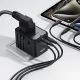 6. Adapter podróżny Acefast Z8 GaN 45W podróżna ładowarka sieciowa 3x USB-C + 2x USB-A z gniazdkiem AC 2500W - czarna