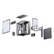21. Jonsbo X400 Pro PC-Gehäuse, Midi-Tower, ATX, Tempered Glass - grau