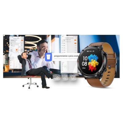 19. Smartwatch Gravity GT21-4 + Czarny Pasek Silikonowy