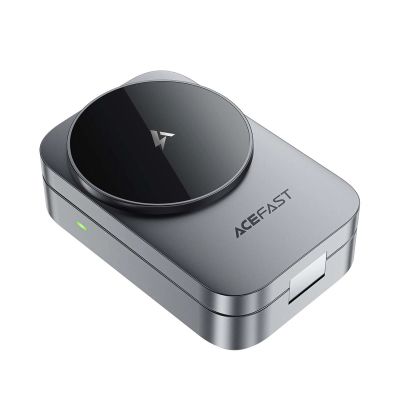3. Stacja ładująca Acefast E22 3w1 bezprzewodowa indukcyjna kompatybilna z MagSafe - szara